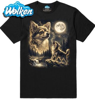 Pánské tričko Čivava vyjící na Měsíc.jpg