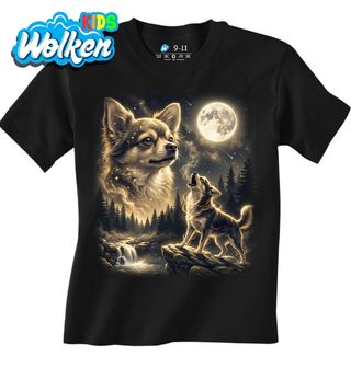 Dětské tričko Čivava vyjící na Měsíc.jpg