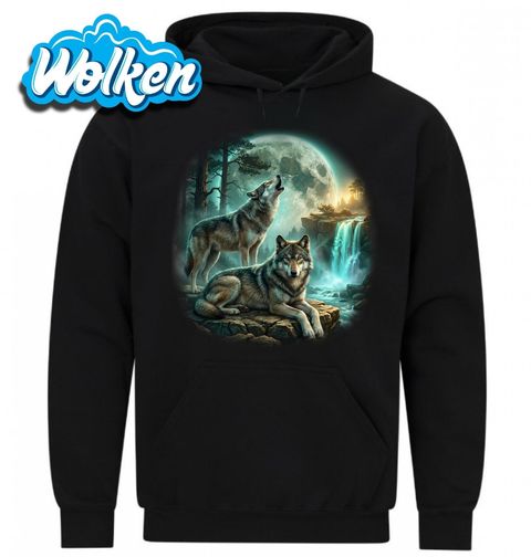 Obrázek produktu Pánská mikina Vlčí Smečka pod Měsícem