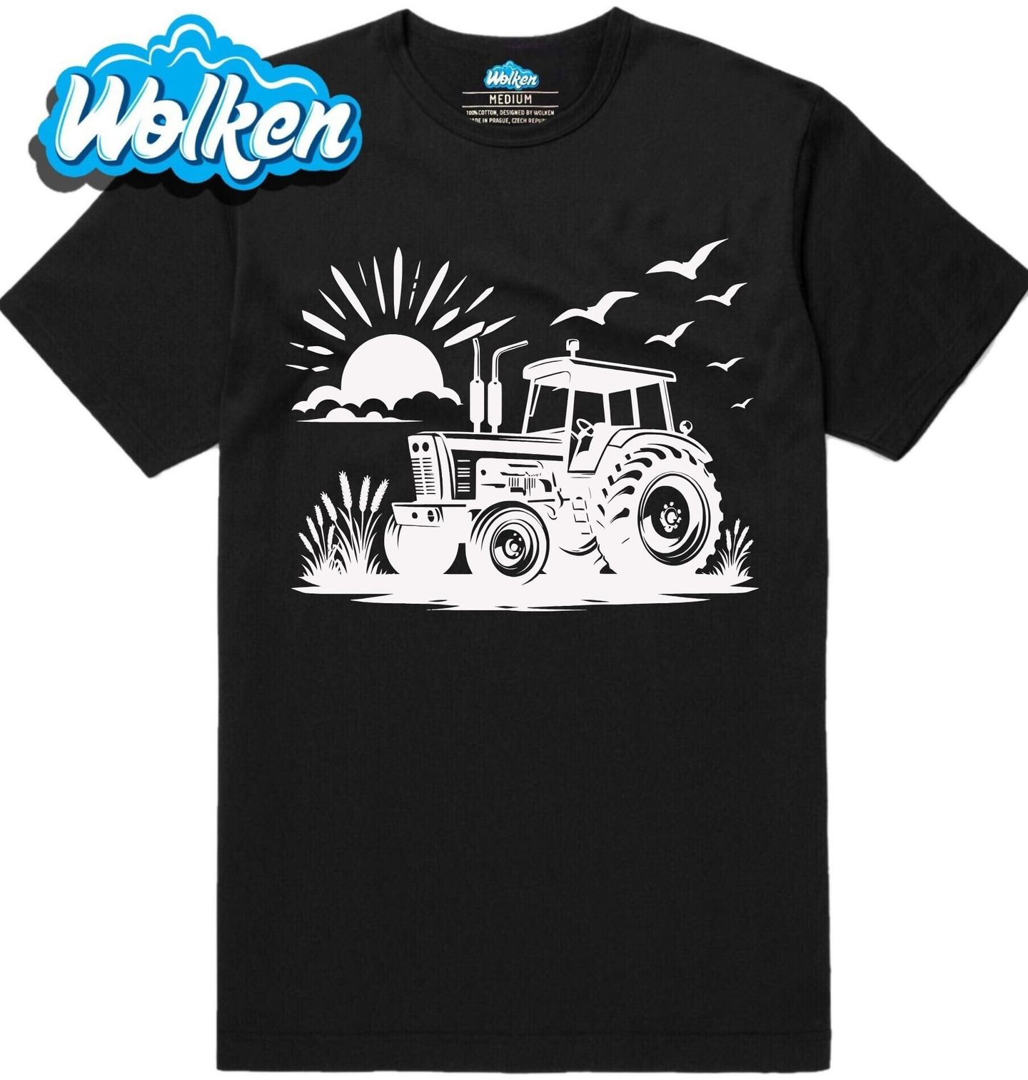 Pánské tričko Traktor na Poli při Východu Slunce.jpg