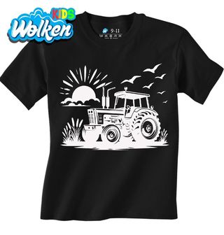 Dětské tričko Traktor na Poli při Východu Slunce.jpg