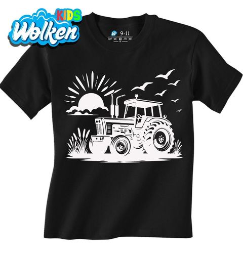 Obrázek produktu Dětské tričko Traktor na Poli při Východu Slunce