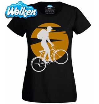 Dámské tričko Projížďka na Kole při Západu Slunce.jpg