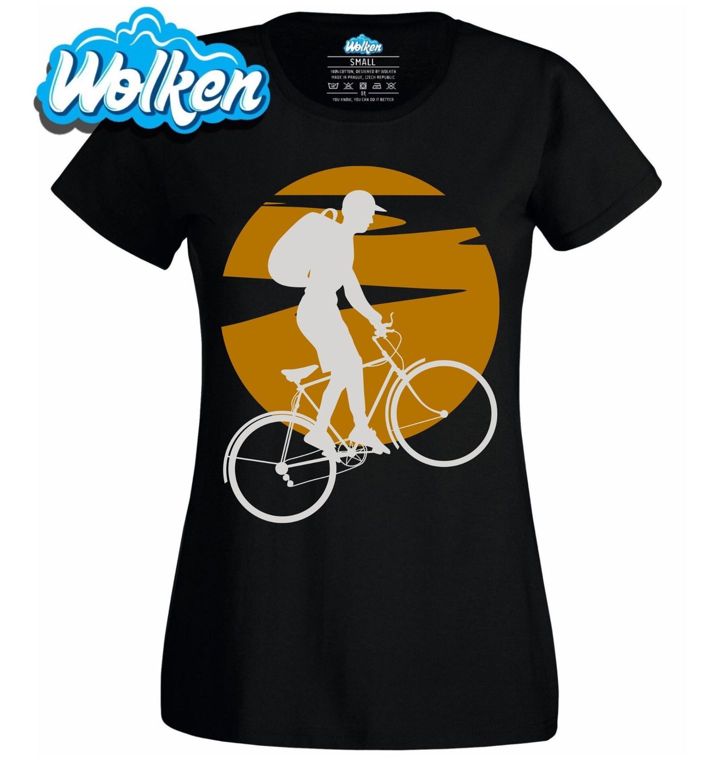 Dámské tričko Projížďka na Kole při Západu Slunce.jpg