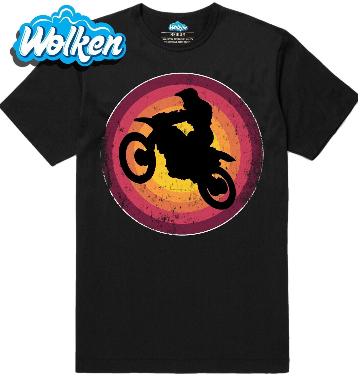 Pánské tričko Motokros Jezdec při Západu Slunce.jpg