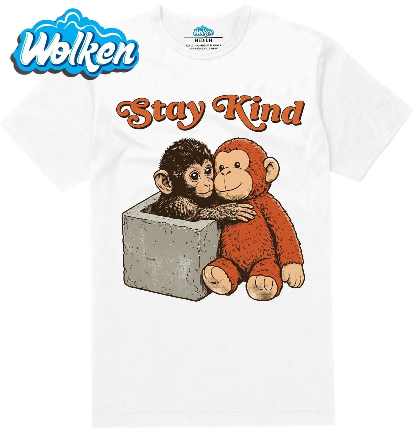 Pánské tričko Opuštěný Makak Punch Stay Kind.jpg