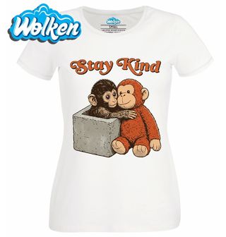 Dámské tričko Opuštěný Makak Punch Stay Kind.jpg