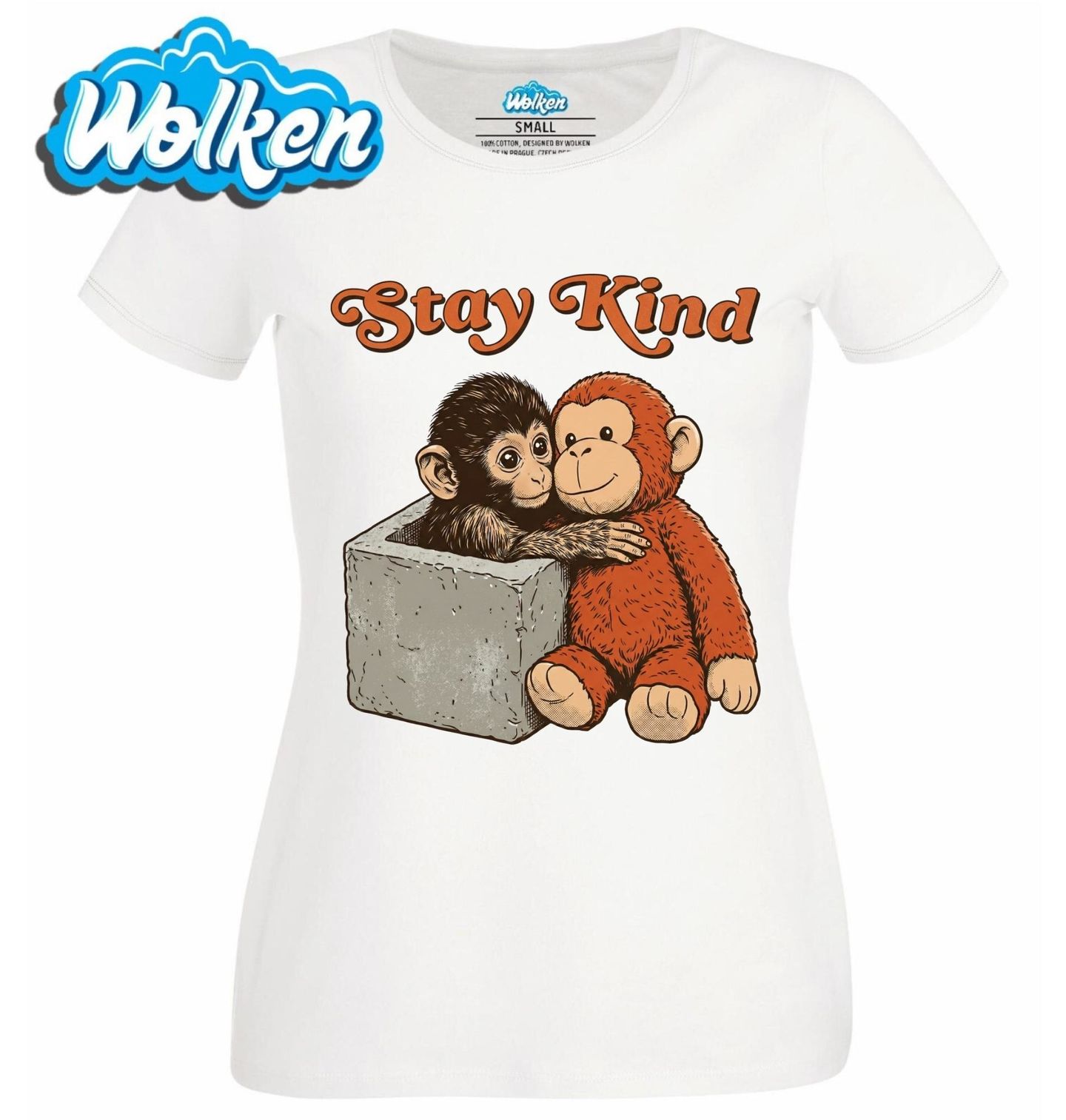 Dámské tričko Opuštěný Makak Punch Stay Kind.jpg