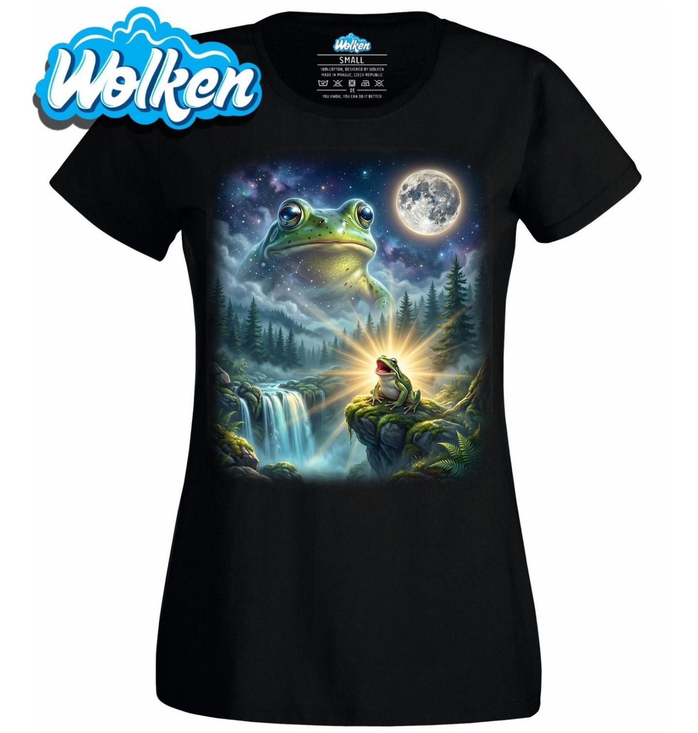 Dámské tričko Žába vyjící na Měsíc.jpg