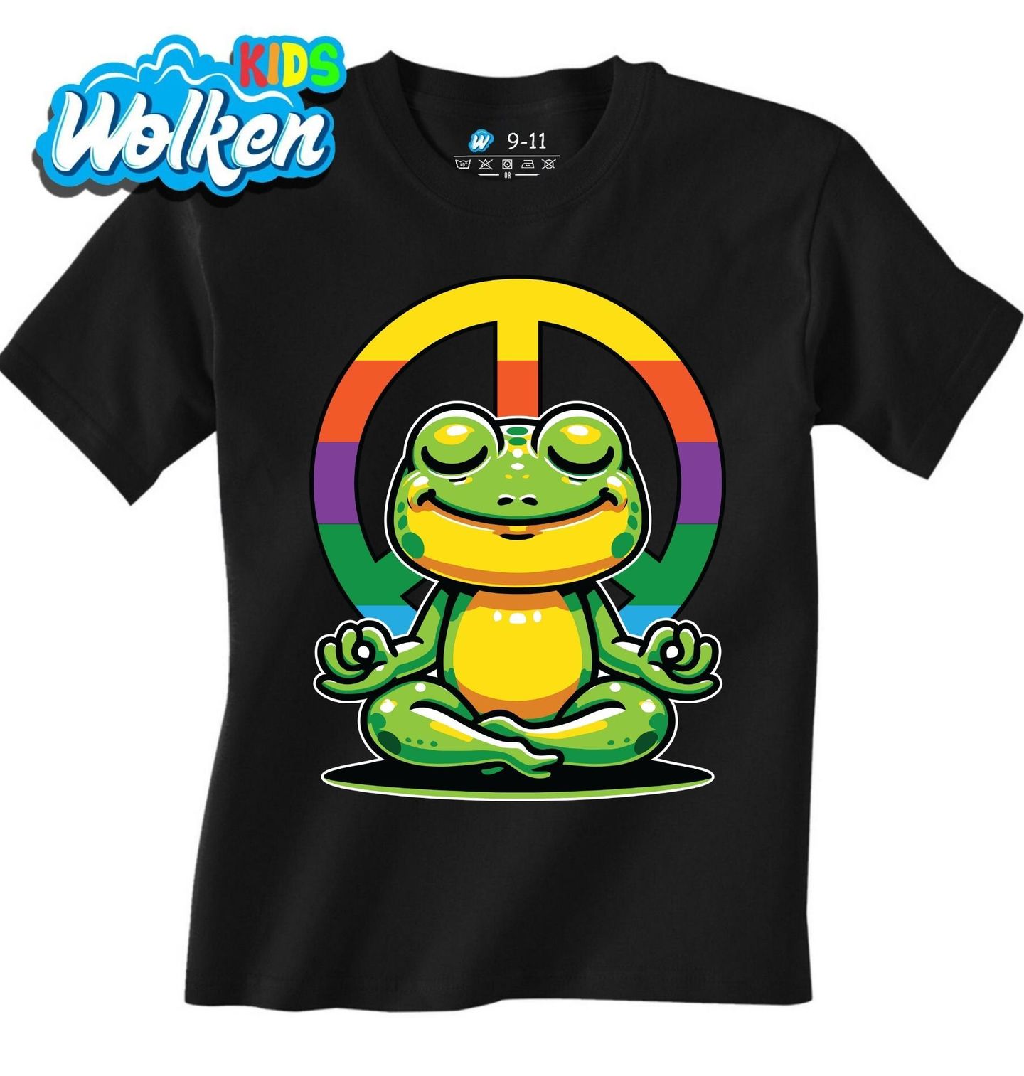 Dětské tričko Meditující Hippie Žába.jpg