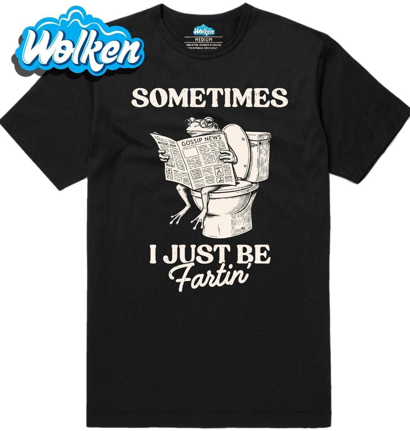 Pánské tričko Žába na WC Někdy si prostě jen tak prdím.jpg