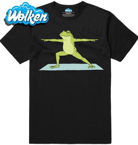 Obrázek produktu Pánské tričko Žába v Jógové Pozici Bojovník II