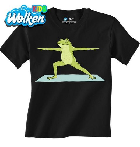 Obrázek produktu Dětské tričko Žába v Jógové Pozici Bojovník II