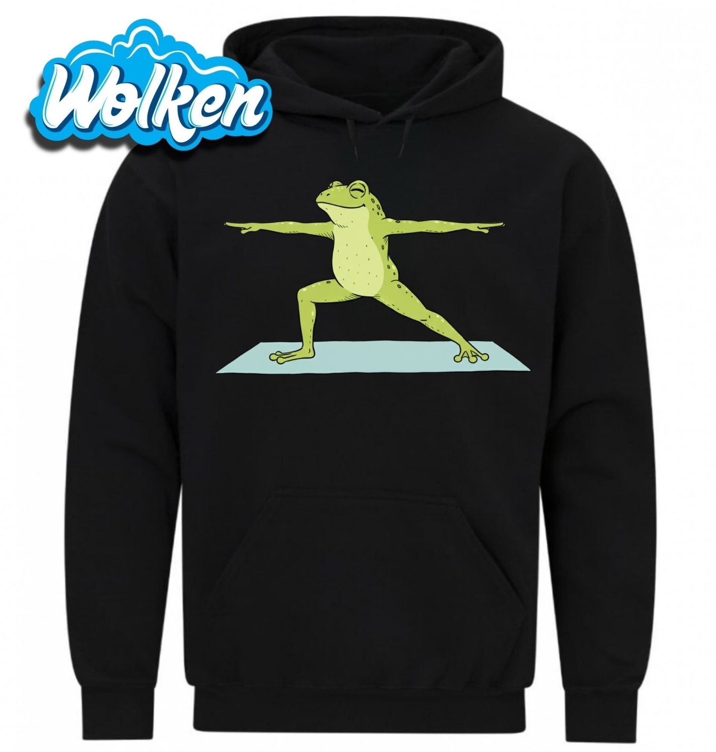 Mikina Žába v Jógové Pozici Bojovník II.jpg