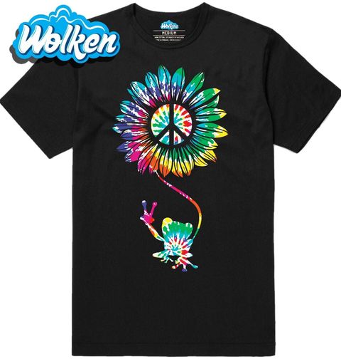 Obrázek produktu Pánské tričko Duhová Hippie Žába Míru