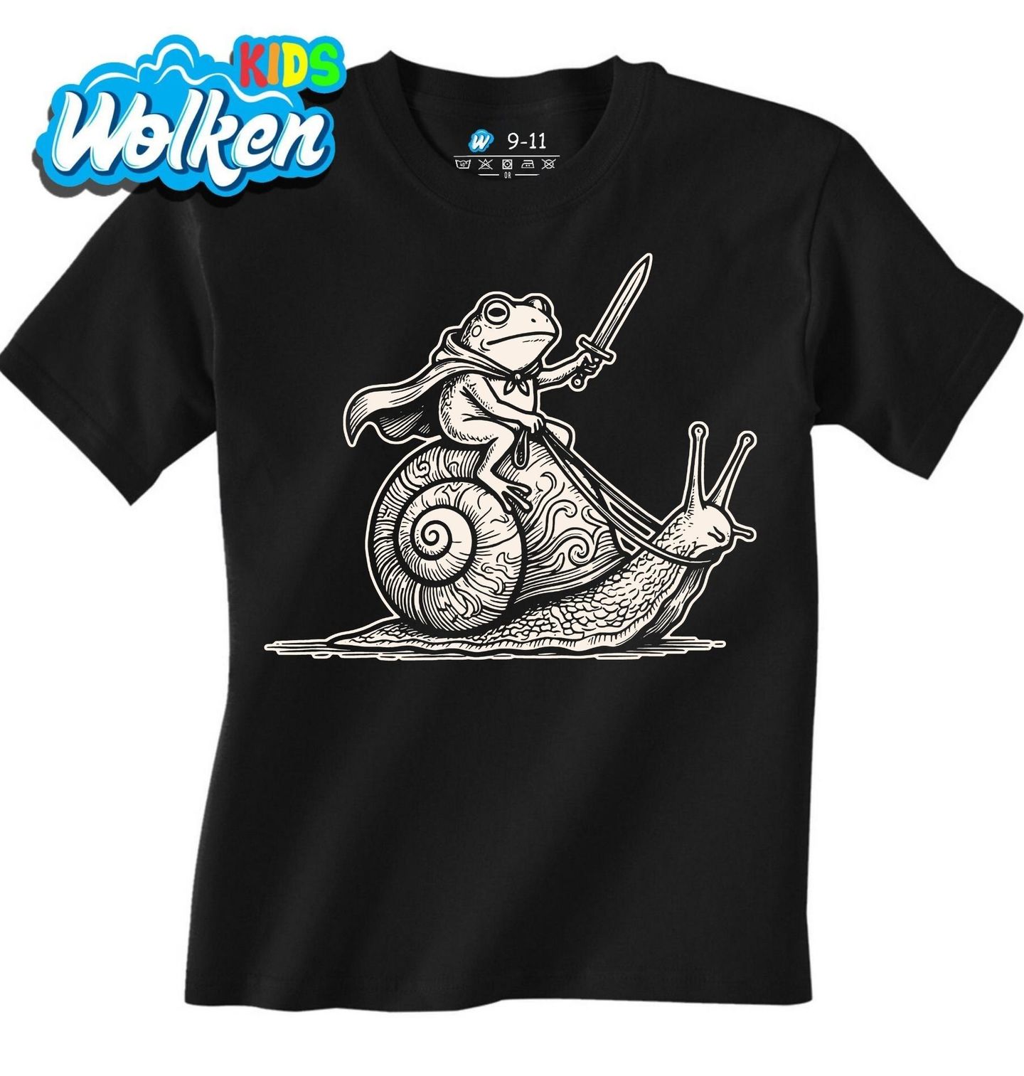 Dětské tričko Rytířská Žába na Šnekovi.jpg