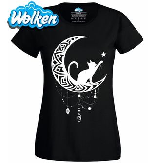 Dámské tričko Kočka na Srpku Měsíce.jpg