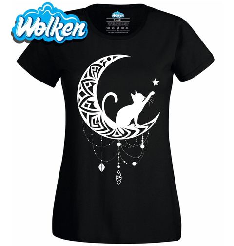 Obrázek produktu Dámské tričko Kočka na Srpku Měsíce