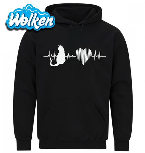 Obrázek produktu Pánská mikina Kardiogram a Kočičí Srdce