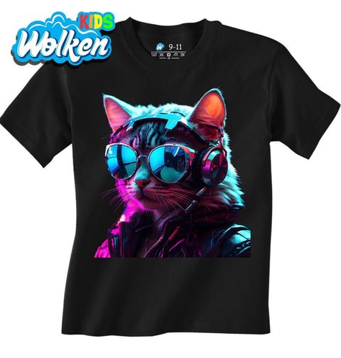 Obrázek produktu Dětské tričko Gamer Kočka se Sluchátky
