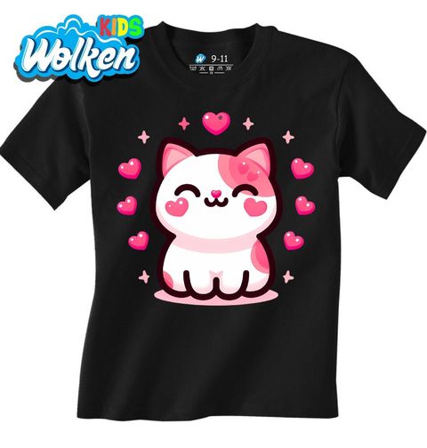 Obrázek produktu Dětské tričko Zamilovaná Kočka Kawaii