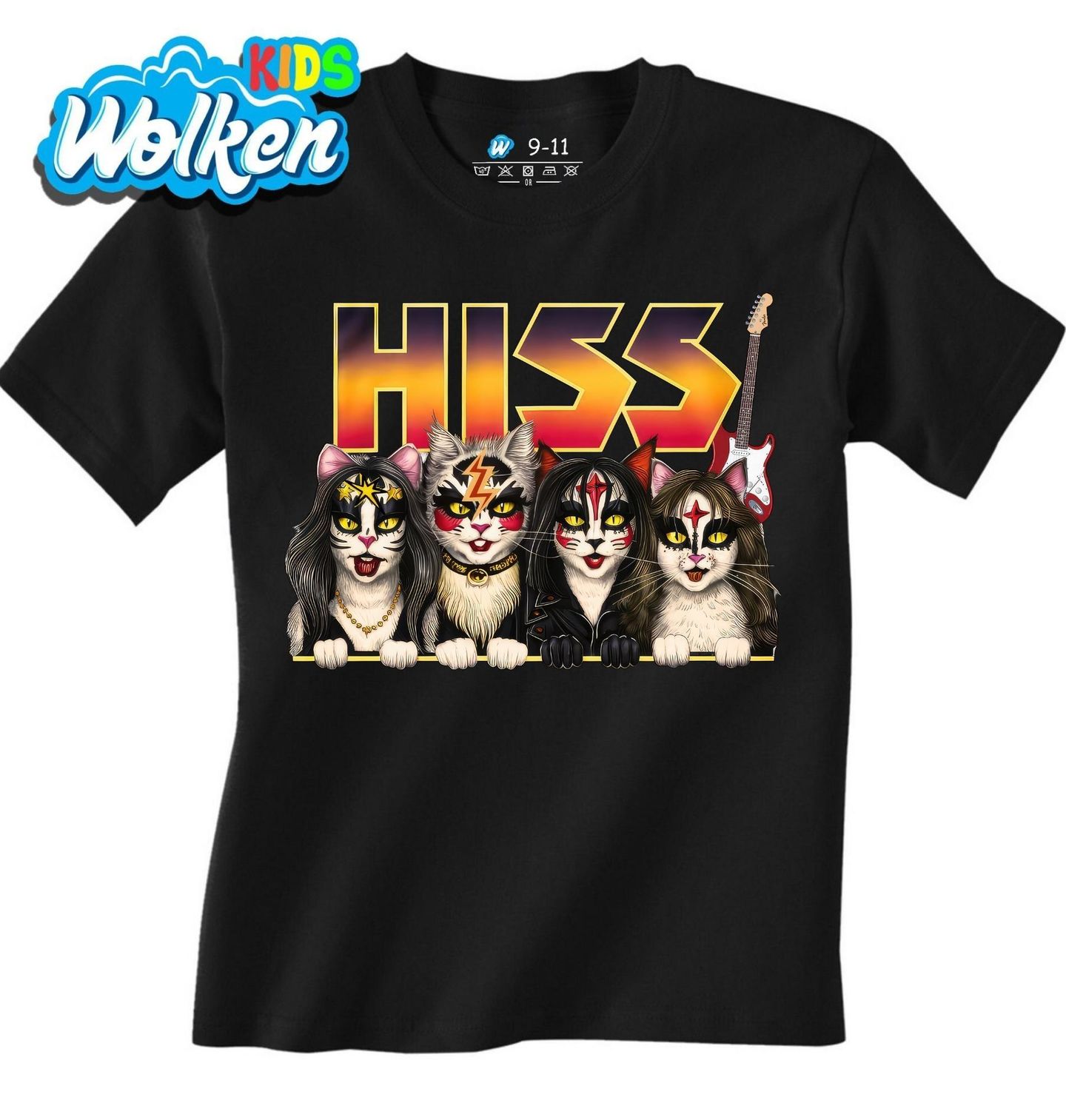 Dětské tričko Kočičí Rock HISS.jpg