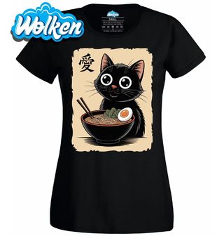 Dámské tričko Kawaii Kočka s Ramenem.jpg