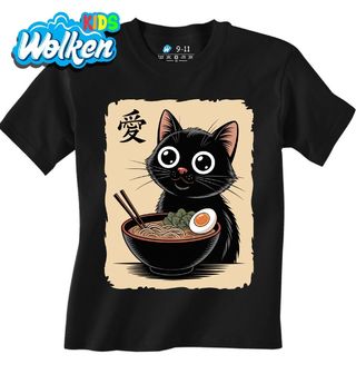 Dětské tričko Kawaii Kočka s Ramenem.jpg