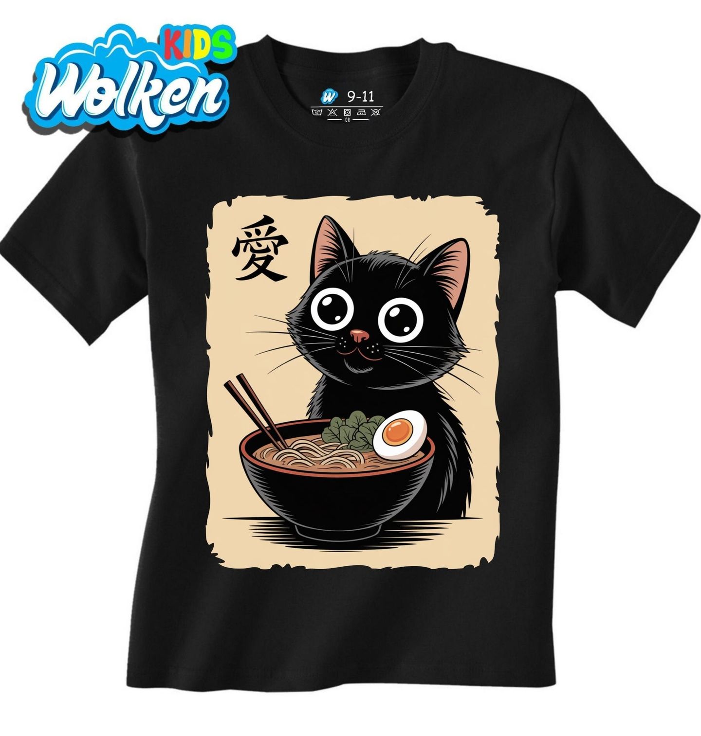 Dětské tričko Kawaii Kočka s Ramenem.jpg