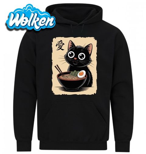 Obrázek produktu Pánská mikina Kawaii Kočka s Ramenem