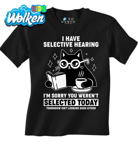 Obrázek produktu Dětské tričko Kočka Mám selektivní sluch. Promiň, dnes jsi nebyl vybrán