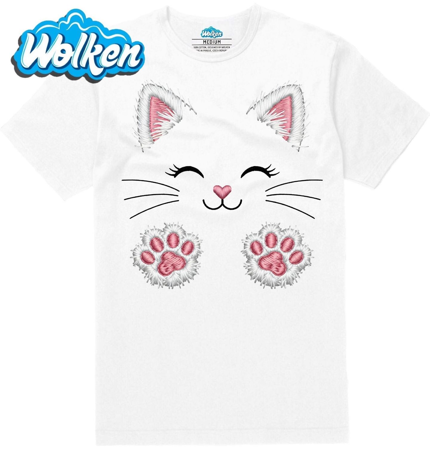 Pánské tričko  Mazlivá Kočka s Růžovými Tlapkami.jpg