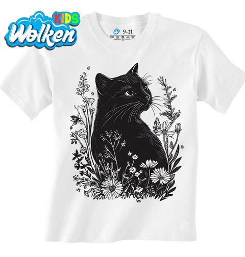 Obrázek produktu Dětské tričko Černá Kočka v Květinové Zahradě