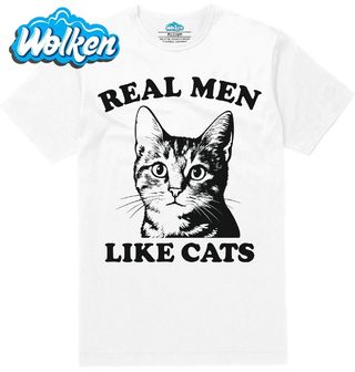 Pánské tričko Skuteční muži mají rádi kočky Real Men Like Cats.jpg