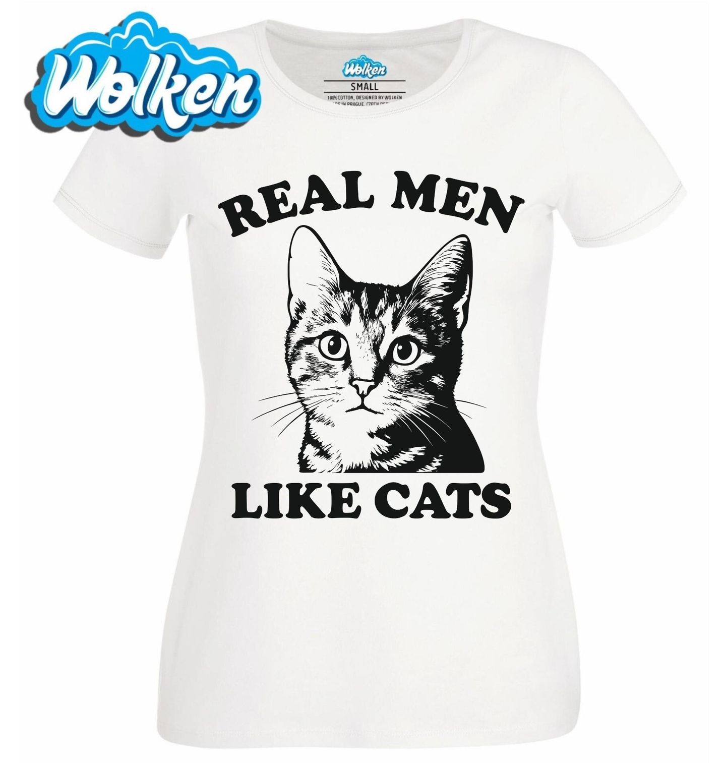Dámské tričko Skuteční muži mají rádi kočky Real Men Like Cats.jpg
