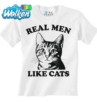 Dětské tričko Skuteční muži mají rádi kočky Real Men Like Cats.jpg