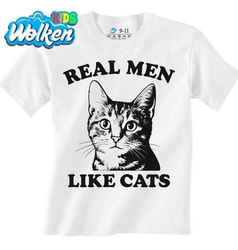 Obrázek produktu Dětské tričko Skuteční muži mají rádi kočky Real Men Like Cats