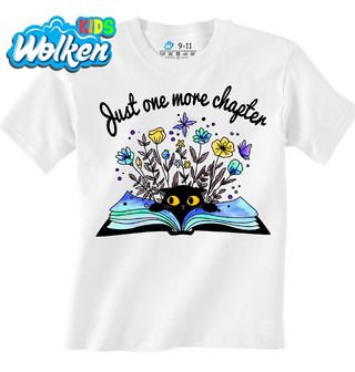 Dětské tričko Kočka Ještě jedna kapitola Just one more chapter.jpg