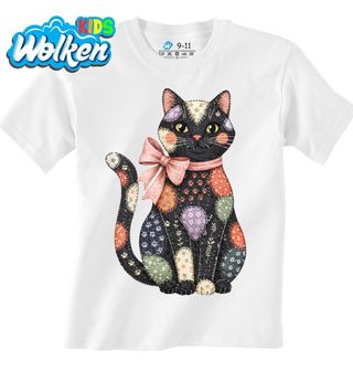 Dětské tričko Záplatovaná Kočka s Mašlí.jpg