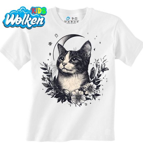 Obrázek produktu Dětské tričko Kočka pod Měsíčním Kouzlem