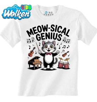 Dětské tričko Kočičí Dirigent Hudební Génius Meow-sical Genius.jpg