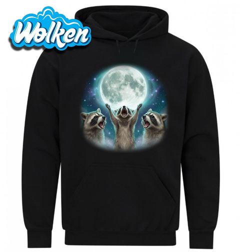 Obrázek produktu Pánská mikina Mývalové vyjící na Měsíc