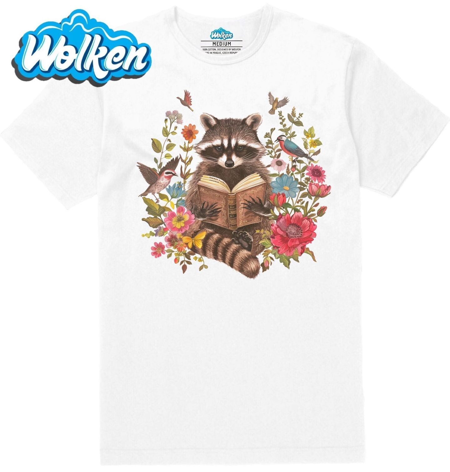 Pánské tričko Mýval v Květinové Knihovně.jpg