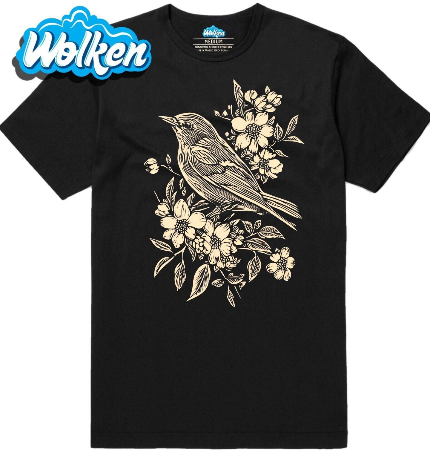 Pánské tričko Ptáček na Květinové Větvi.jpg