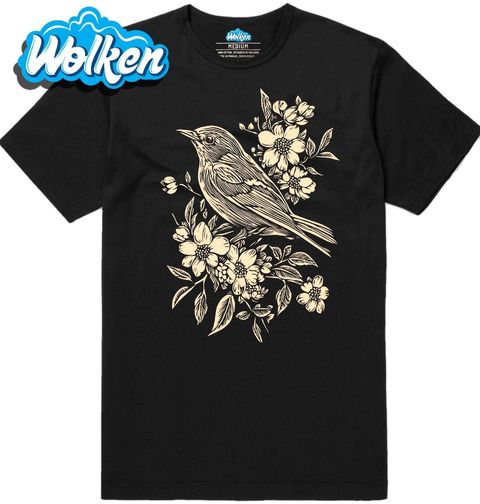 Obrázek produktu Pánské tričko Ptáček na Květinové Větvi