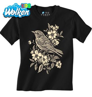 Dětské tričko Ptáček na Květinové Větvi.jpg