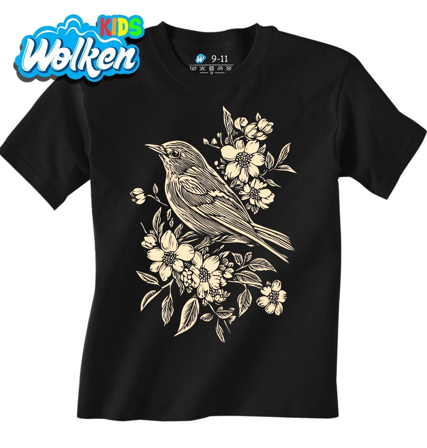 Dětské tričko Ptáček na Květinové Větvi.jpg