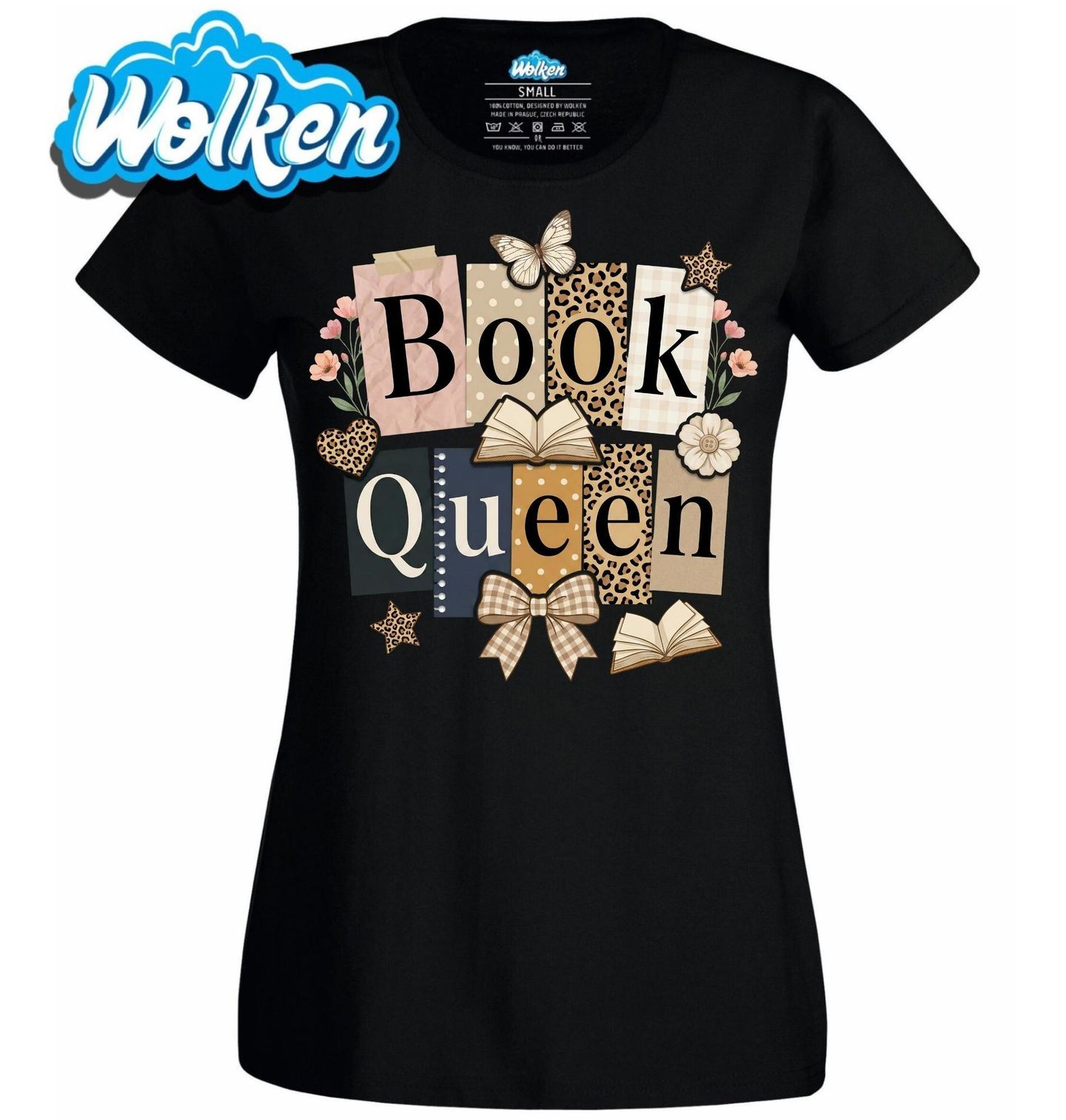 Dámské tričko Královna Knih Book Queen.jpg