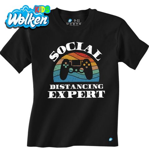 Obrázek produktu Dětské tričko Gamer Social Distancing Expert Expert v Distancování 
