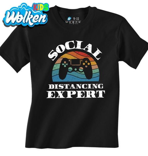 Obrázek produktu Dětské tričko Gamer Social Distancing Expert Expert v Distancování 